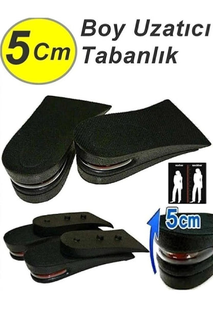 5 Cm Tam Boy Uzatıcı Tabanlık Hava Yastıklı Uzatan Ayakkabı Tabanlığı Gizli Topuk ( ÇİFT )