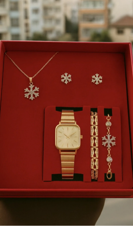 5 Parça Kadın Saat Set Hediyelik Set